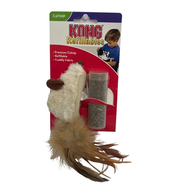 Juguetes para Gato Kong Mouse Felpa Rellenable de Catnip