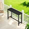 thumbnail image 4 of Ktaxon 45" Outdoor Bar Table, Wood Rectangle Narrow Counter Height Table, Weather Resistant Pub Table for Balcony Patio Garden Yard Poolside, Black, 4 of 5