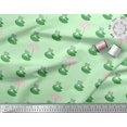 thumbnail image 3 of Soimoi Cotton Voile Fabric Lotus & Frog Kids Print Sewing Fabric Yard 56 Inch Wide, 3 of 3