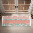 thumbnail image 2 of Bohemian Floral Patchwork Non-Slip Entryway Door Mat,Boho Indoor Decor Durable Low Plush Door Mat,Washable Welcome Rug for Patio Hallway Home Decor 16x47 Inches, 2 of 7