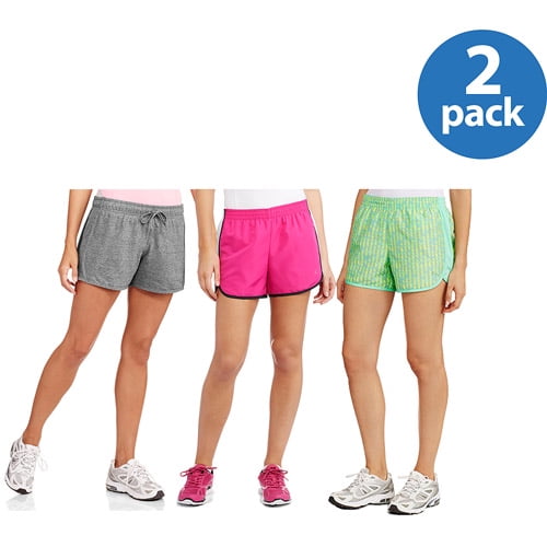 Danskin Now Women's Mesh Shorts 2 Pack Value Bundle