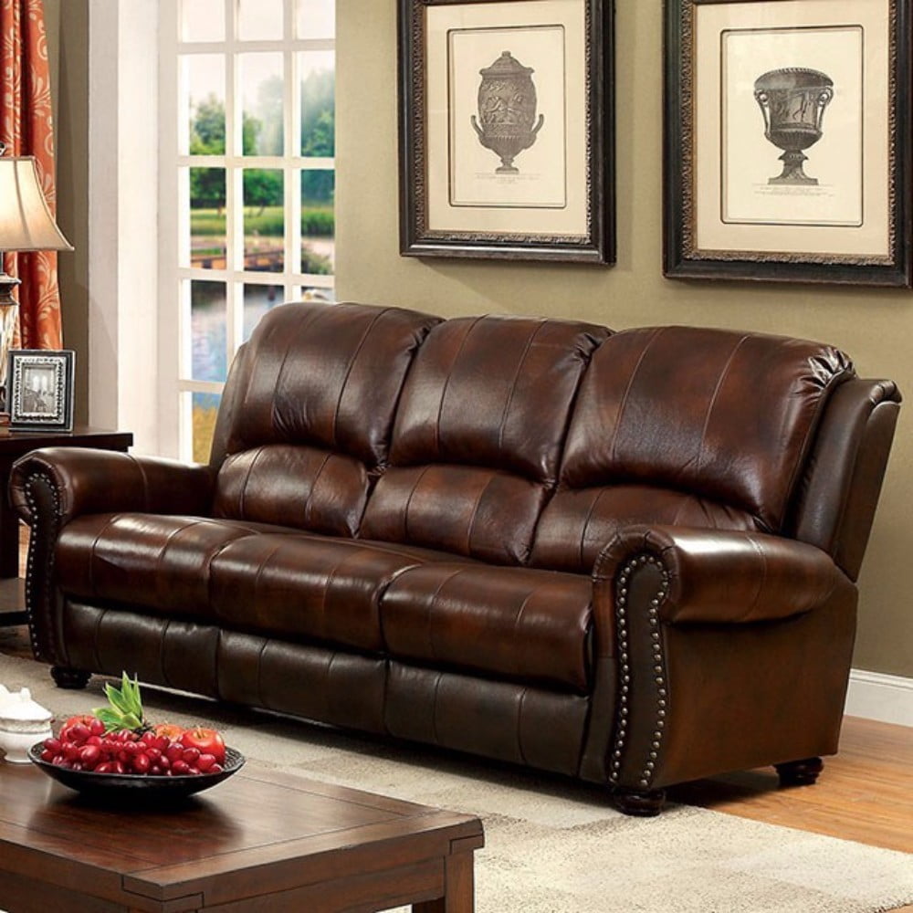 Top Grain Leather Sofa, Brown
