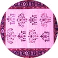 thumbnail image 1 of Ahgly Company Indoor Round Persian Pink Traditional Area Rugs, 4' Round, 1 of 4