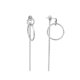 thumbnail image 1 of Women's pendant hoop earrings, tassels, front and back, all-match street style, stylish and handsome earrings, 1 of 5