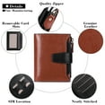 thumbnail image 4 of FALAN MULE Small Wallet for Women Genuine Leather Bifold Purse RFID Blocking Card Holder, 4 of 7