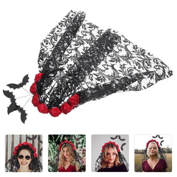 FOMIYES Cosplay Headdress Prop Black Bat Headband for Themed Parties