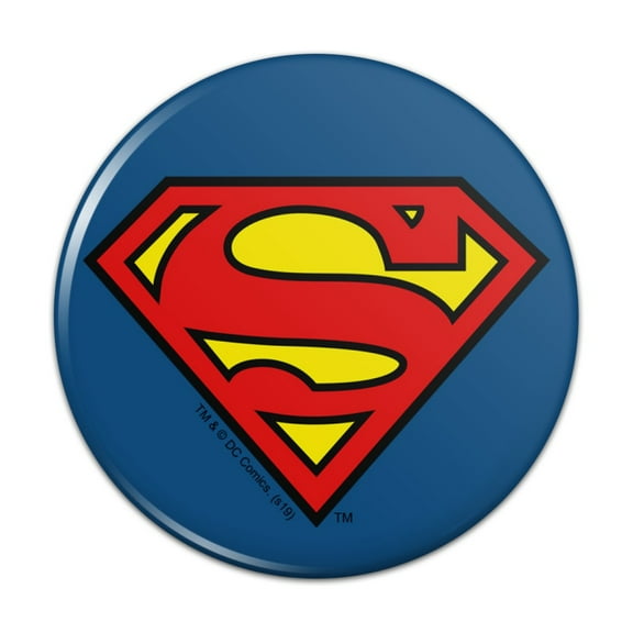 Superman Classic S Shield Logo Kitchen Refrigerator Locker Button Magnet