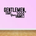 thumbnail image 1 of Empresal Gentleman Start Your Engines With Checkered Flag Racing Vinyl Wall Decal Black 28"Hx13"W JP383, 1 of 5