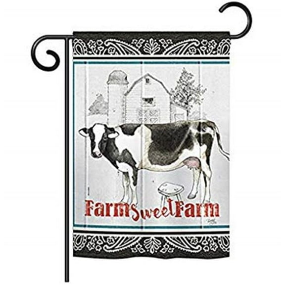 Breeze Decor BD-FA-G-110128-IP-BO-D-US18-WA 13 x 18.5 in. Farm Sweet Nature Animals Impressions Decorative Vertical Double Sided Garden Flag