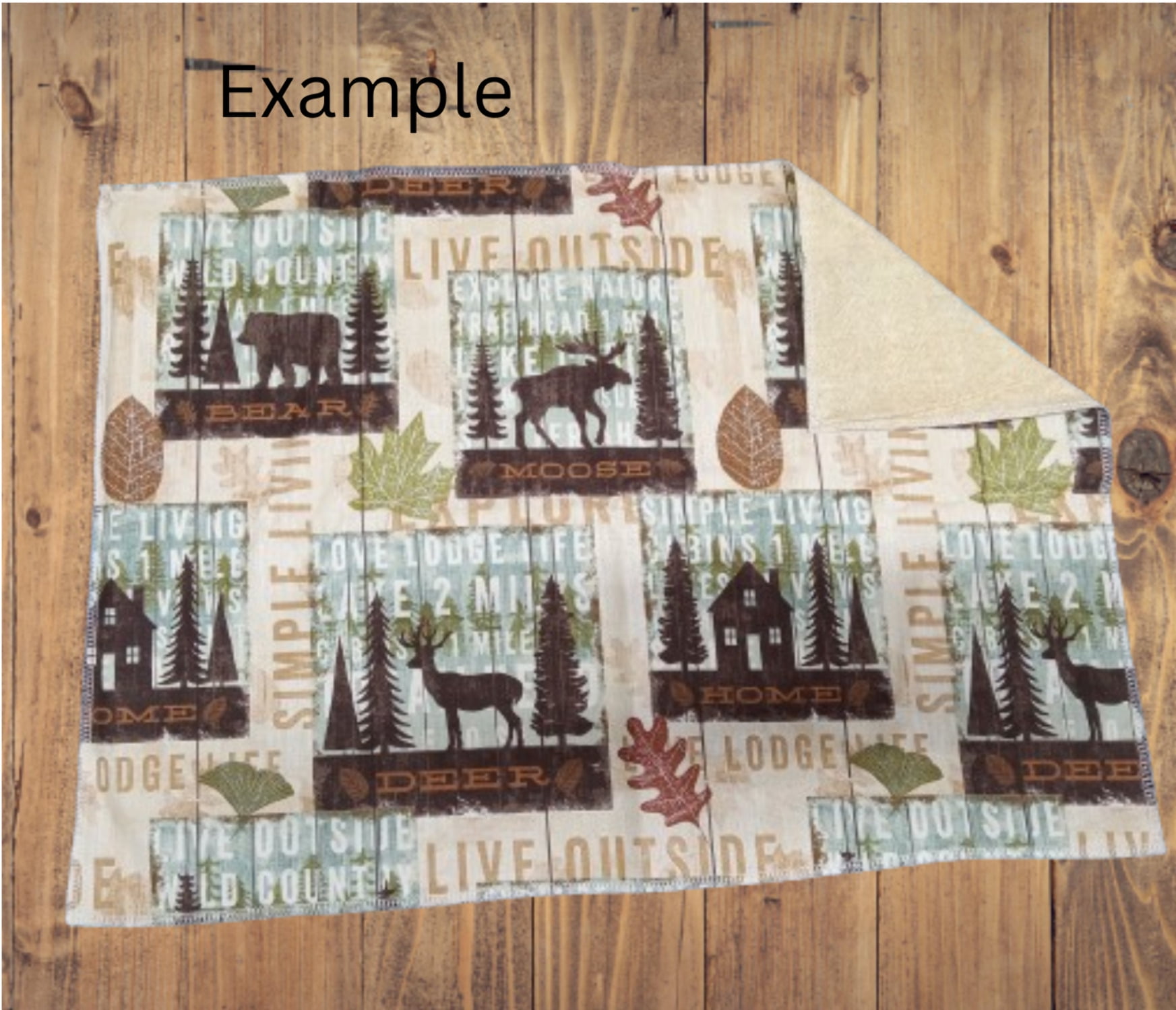 Handmade Placemat Or Table Runner Back of the Chutes Main Denim