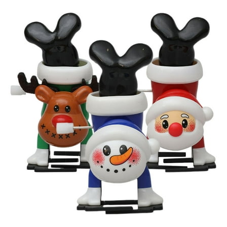 WRITWAA Christmas Party Favors Wind Up Toys Assorted Color PP 3pcs