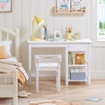 thumbnail image 3 of STAROUS Kids Desk and Chair Set, Wooden Study Table with Drawer and Storage Shelves, Children Study Desk for 3–8 Years Old, Student Writing Table for Bedroom or Classroom, 3 of 7