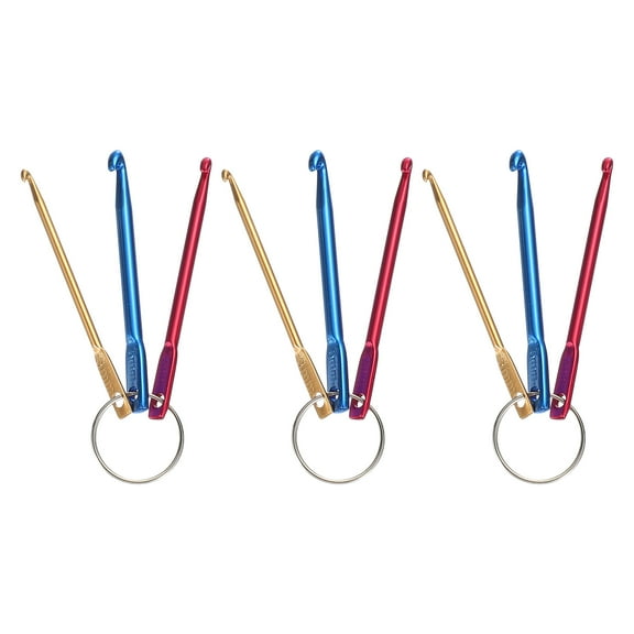 9 Pcs Color Short Crochet Hook Set Ergonomic Knitting Hook Craft DIY Multicolor