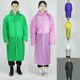 thumbnail image 2 of Durable Mens Womens One-piece Waterproof Jacket Rain Coat Hooded Button Raincoat, 2 of 5