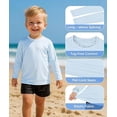 thumbnail image 4 of Kids UPF 50+ Rash Guard Shirt - Long Sleeve Sun Protection Pullover for Outdoor Activities & Swimming Lake Blue S, 4 of 5