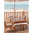 thumbnail image 2 of Outdoor Tablecloth with Umbrella Hole and Zipper, Burnt Orange Stripe Waterproof Patio Tablecloth for Dining 60''x84'', Farmhouse Striped Abstract Art Wipeable Table Cover for Picnic BBQ Party Patio, 2 of 9