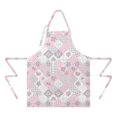 thumbnail image 2 of Pioneer Flower Floral Print Pattern Apron for Women and Men, Cotton Linen Waterproof with Pockets, Adjustable, 33x27 Inch for Kitchen, Gardening, BBQ, Salon, 2 of 6