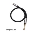 thumbnail image 4 of Cable de datos Cable de audio macho de 6,35 mm a hembra de 3,5 mm para Audífonoses de piano de guitarra (0,3 m), 4 of 8