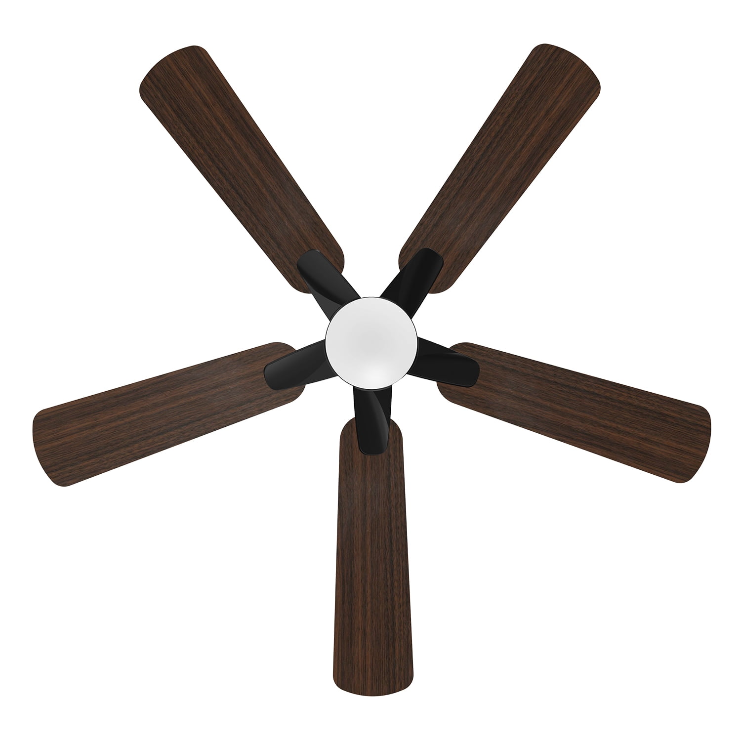 Manistays 52 inch Hugger Ceiling Fan with LED Light, Remote Control, 6 Speeds, 4 Blades, Black