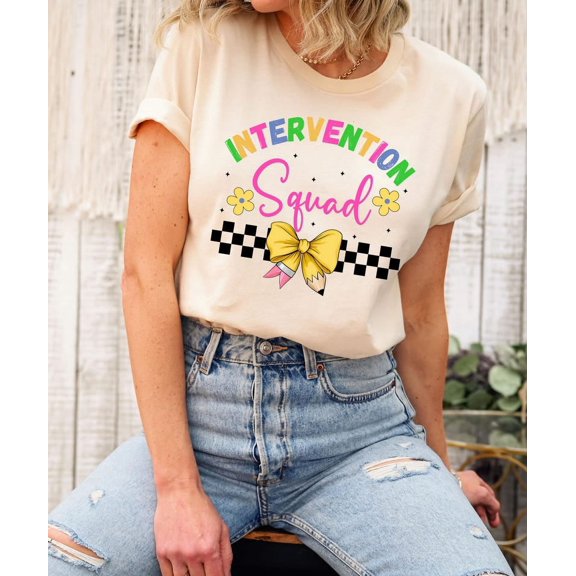 Retro Intervention Squad T-shirt, Early Intervention T-shirt, Intervention Teacher T-shirt, Early Interventionist Gift Special Education T-shirt.