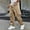 012 Khaki, variant on Men's Casual Cargo Pants Drawstring Stretch Waist Straight Trousers Solid Color Pockets Sports Pants