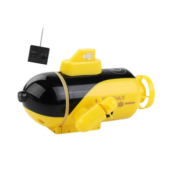 Lijie RC Submarine Toy Remote Control Submarine Toy Left Turn Right Turn Swimming Pool Yellow
