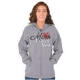thumbnail image 5 of Mom Loves You Mothers Day Heart Zip Hoodie Sweatshirt Women Brisco Brands X, 5 of 6