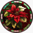 thumbnail image 1 of (LP949) Resina Diamante La Serie Navideña Poinsettia Navidad 30*30CM, 1 of 9