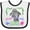 White and Black, variant on Inktastic Miami Beach Florida Cute Swimming Manatee Boys or Girls Baby Bib