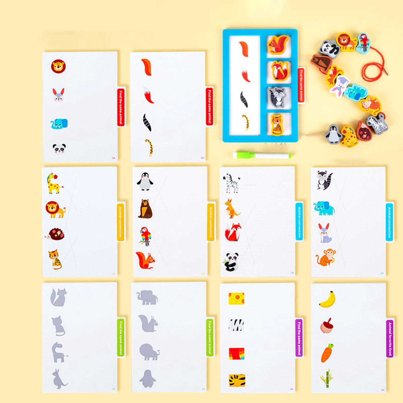 LeeQinersw Functional Matching Game Drawing Board Memory Game for Gift Interaction Activity Animal