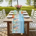 thumbnail image 4 of Table Runners 108 Inches Long Dress Scarves, Summer Nautical Farmhouse Coffee/Dining/Kitchen Table Runner for Living Room, Coastal Beach Starfish Coral Shell Blue 13x108 Inch, 4 of 9