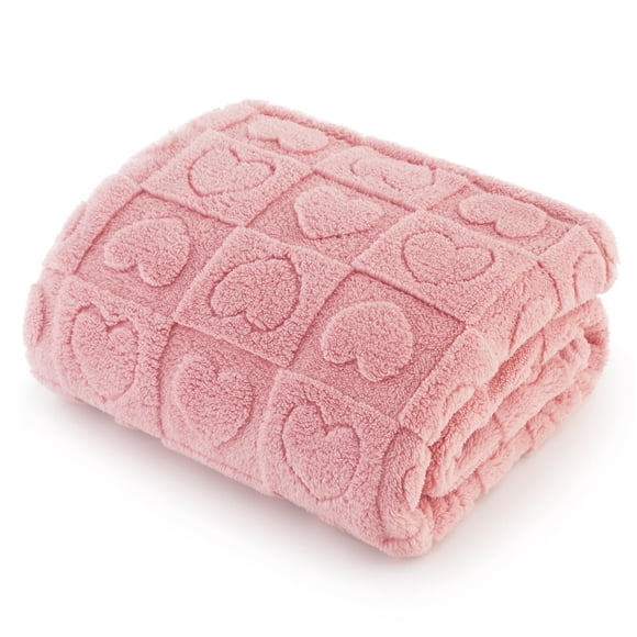 Manta para Perros Bedsure para Perros Grandes Lavable de Coral Fleece Rosa