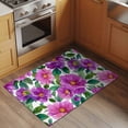 thumbnail image 2 of Purple Flowers Entryway Rug 2'x3'&nbsp; Non Slip Front Door Mats, Spring Floral Leaves Botanical Watercolor Entrance Rugs Indoor Outdoor Carpet, Washable Floor Mats Small Area Rug for Bedroom Kitchen, 2 of 8