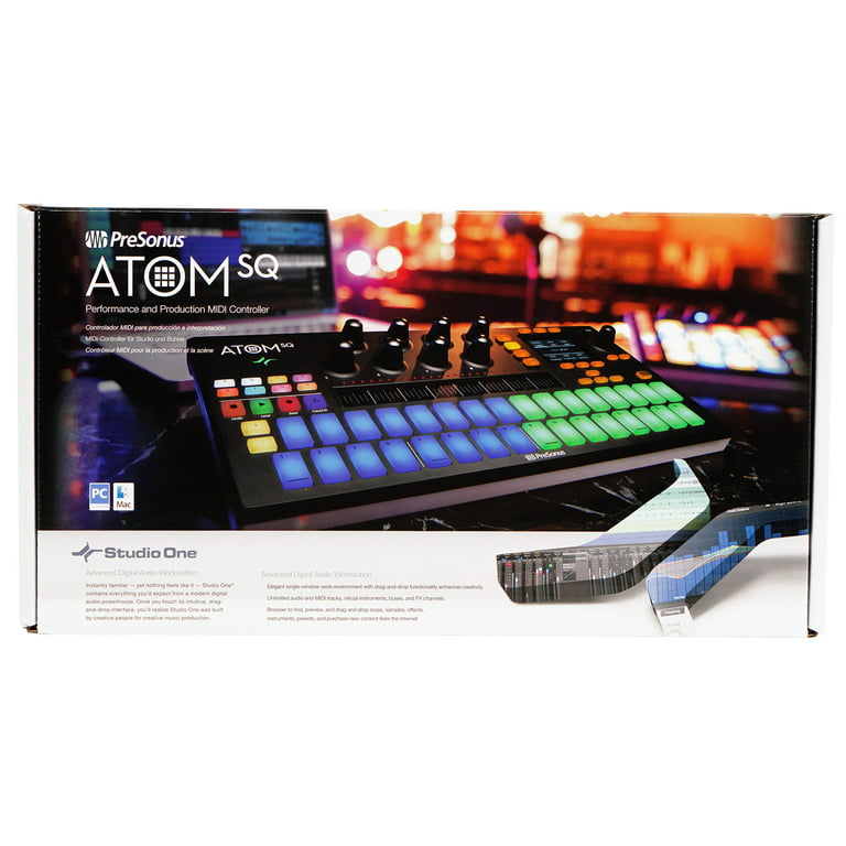 PRESONUS ATOM SQ MIDI USB Ableton DJ Pad Controller+Backpack+Mic+ 