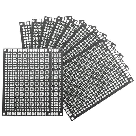 10Pcs Solderable Breadboard, 2.76"x1.97" Black Tinned Circuit Board