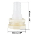 thumbnail image 2 of Uxcell 25mm Barbed x G1 Female ABS Bulkhead Fitting Adapter White 4 Pack, 2 of 5