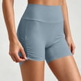 thumbnail image 2 of Hurxie Biker Shorts 4'' - High Waisted Booty Workout Volleyball Yoga Womens Shorts Blue,L, 2 of 7