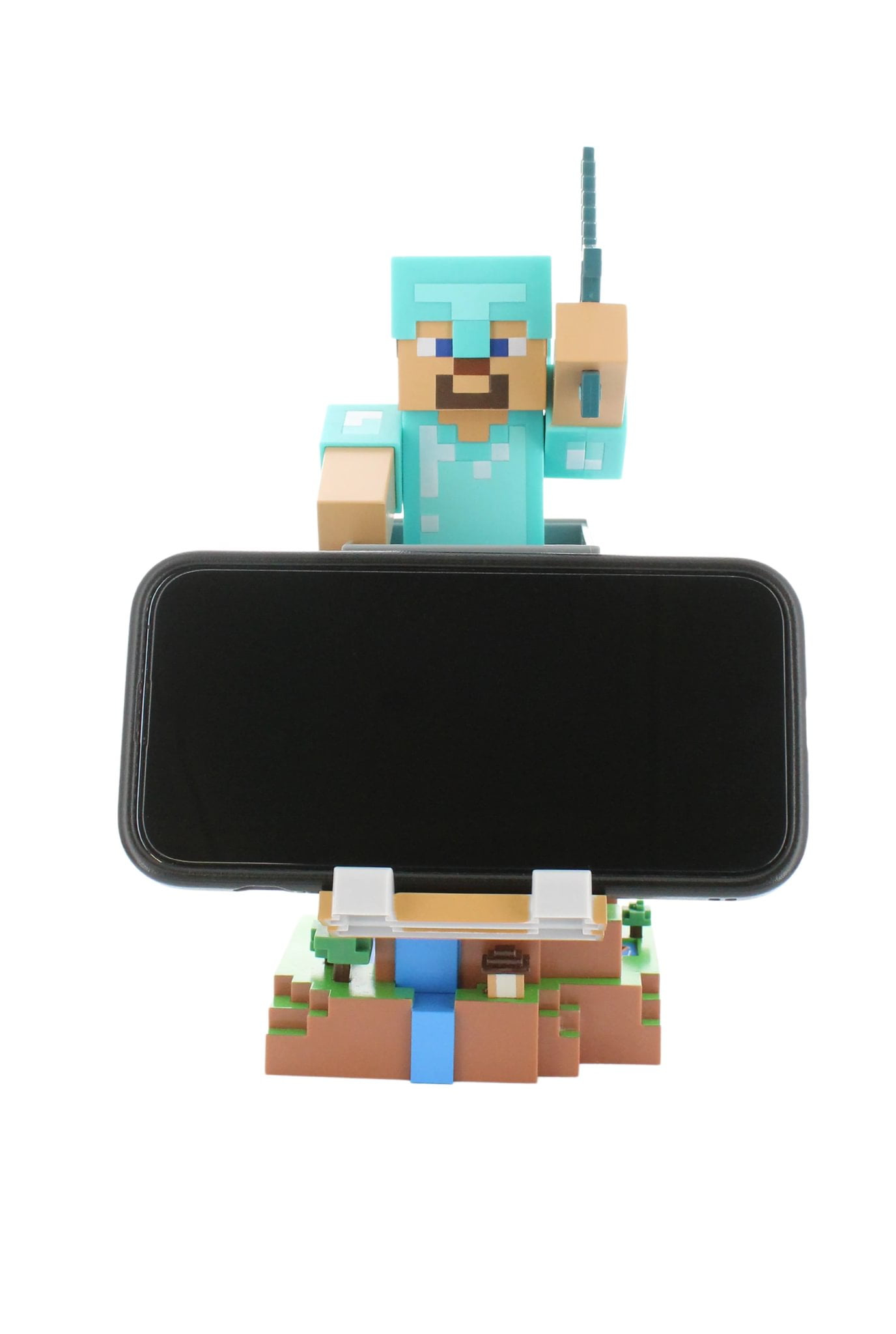 Exquisite Gaming Minecraft: Steve Cable Guy R.E.S.T support d'appareil de figurine à collectionner CG Steve_f