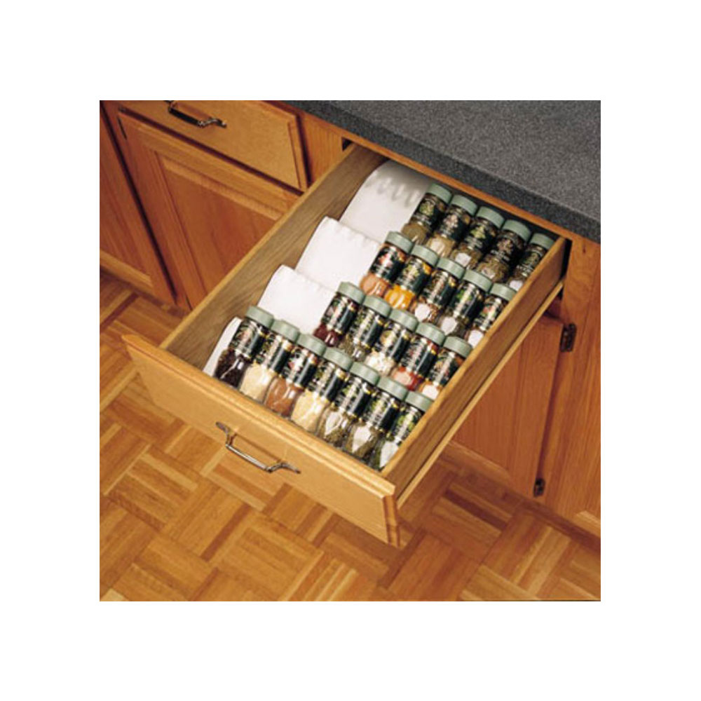 Rev A Shelf Universal Spice Drawer Organizer Insert Tray White 2