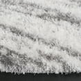 thumbnail image 3 of SAFAVIEH Tahoe Tyson Abstract Shag Area Rug, Ivory/Dark Gray, 6'7" x 6'7" Round, 3 of 10