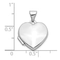 thumbnail image 2 of FJC Finejewelers 10 kt White Gold Polished Heart-Shaped Locket 21 mm x 15.5 mm, 2 of 4