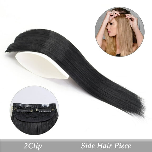 Synthetic Hair Pads Invisible Seamless Clip In Hair Extension Increase Hair Top Side Cover Hairpiece - 3 Hair Pieces