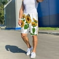thumbnail image 4 of Haiem Plump Sunflower And Sketch Men's Pajama Short with Soft Woven Cotton Elastic Waistband Sleep Short-3X-Large, 4 of 9