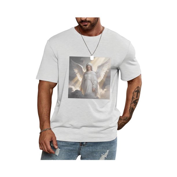 Uilita 2026 Camisetas de Hombre - Camisetas de Manga Corta con Cuello Redondo for Mujer Hombre, Mezcla de algodón de 180 g, Liso Oro Laminado