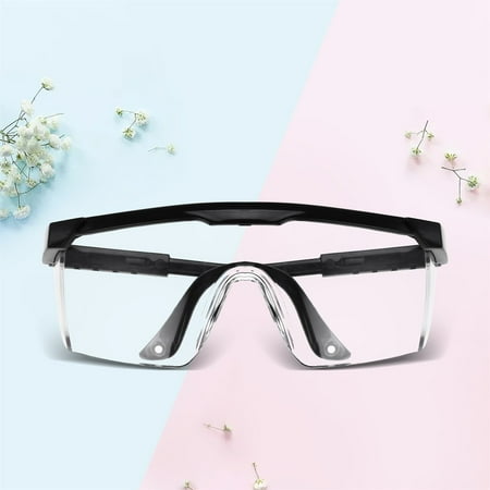

Aueoeo Basic Safety Glasses Clear EN166 Black Laboratory Glasses Clearance