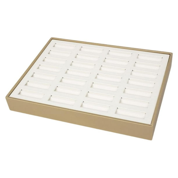 Bandeja de exhibición de , moda portátil de 28 agujeros para joyas con Dzi, piedras preciosas blanco Zulema bandeja de cuentas