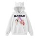 thumbnail image 1 of Pop cazadora para niña Demon Hunters Women's Fashion Cat-Ear Crop Top Hooded Sweatshirt （White）, 1 of 4