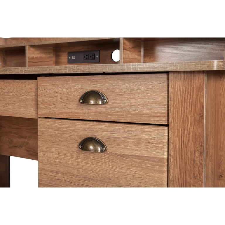 Onespace eleanor executive desk on sale classic oak