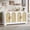 White, variant on 59" Rattan Sideboard Buffet Cabinet - Large Storage Cabinet with 4 Doors, Modern Console Table Accent Coffee Bar Cabinet for Living Room, Kitchen, Hallway, Dining Room, Black