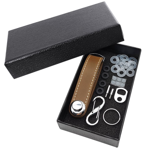 Organizador de llaves de cuero, portafolio de llaves, almacenamiento de llaves, organizador de llaves creativo, llave guardería, portafolio de llaves para hombres y mujeres, diseño plegable,